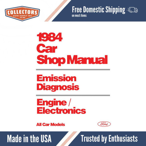1984 Ford Lincoln Mercury Car Engine / Electronics / Emissions Diagnosis Shop Manual