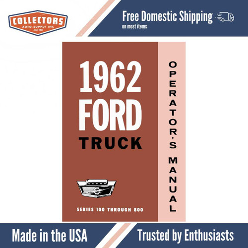 1962 Ford Truck Owner's Manual