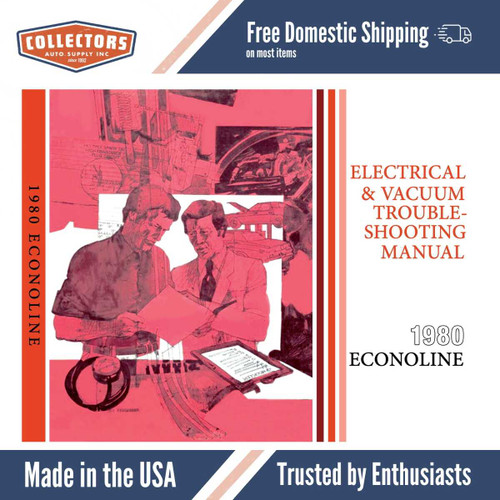 1980 Ford Econoline Van Electrical Vacuum Troubleshooting Manual - COLOR