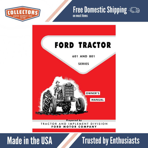 1957-1962 Ford Tractor 601 & 801 Series Owner's Manual