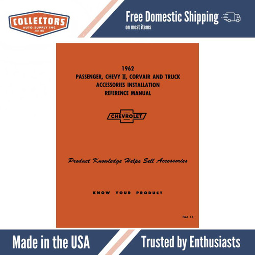 1962 Chevrolet Car and Truck Accessories Installation Reference Manual