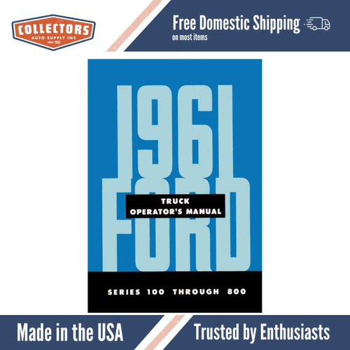 1961 Ford Truck Owner's Manual