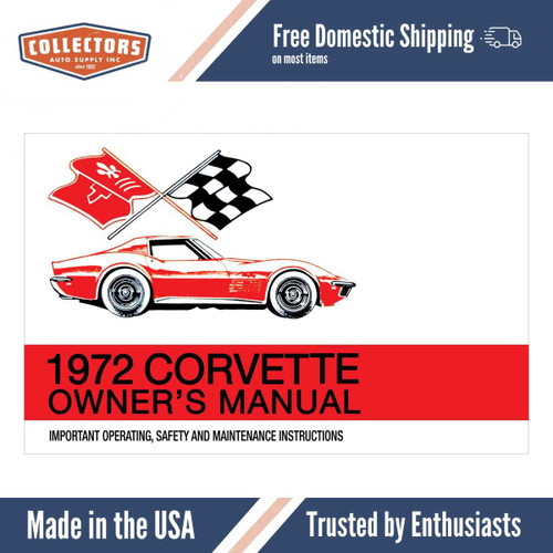 1972 Chevrolet Corvette Owners Manual