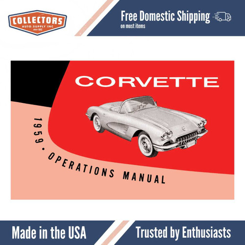 1959 Chevrolet Corvette Owner's Manual