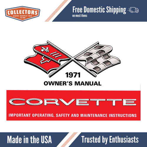 1971 Chevrolet Corvette Owner's Manual - COLOR