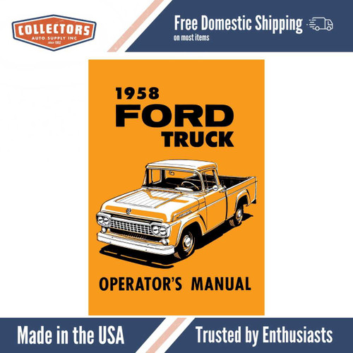 1958 Ford Truck Owner's Manual