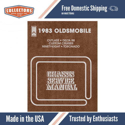 1983 Oldsmobile Service Manual - Cutlass, Delta 88, Ninety-Eight, Custom Cruiser, Toronado