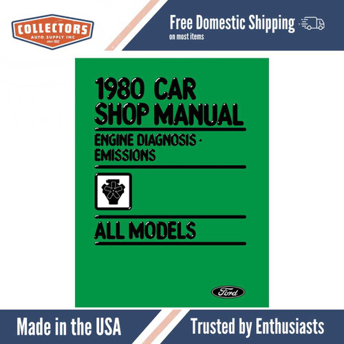 1980 Ford Lincoln Mercury Shop Manual Engine Diagnosis - Emissions All Models