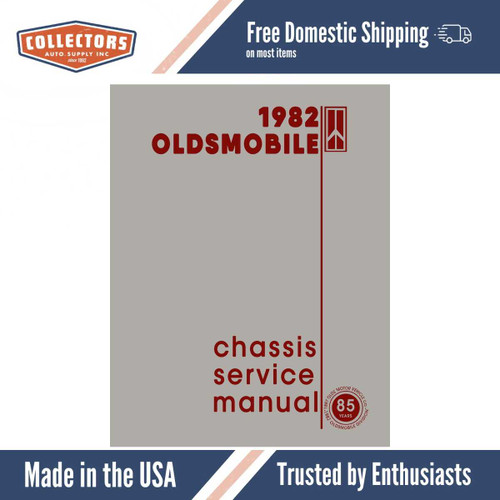 1982 Oldsmobile Service Manual (Cutlass, Delta 88, 98, Toronado) - Includes Update Supplement