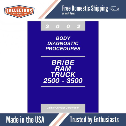 2002 Dodge Ram Truck 2500 - 3500 Body Diagnostics Procedures