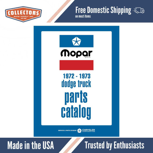 1972 - 1973 Dodge LD / MD / HD Truck Dealer Parts Catalog Book