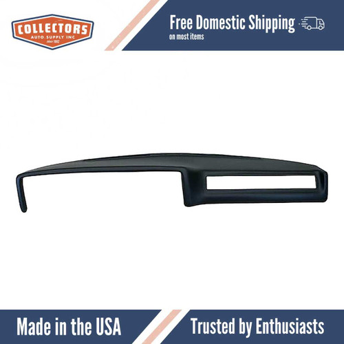 Dashboard Cap Cover Skin Overlay Black for 1971-1976 Chevrolet Multiple Models With Outside Speakers