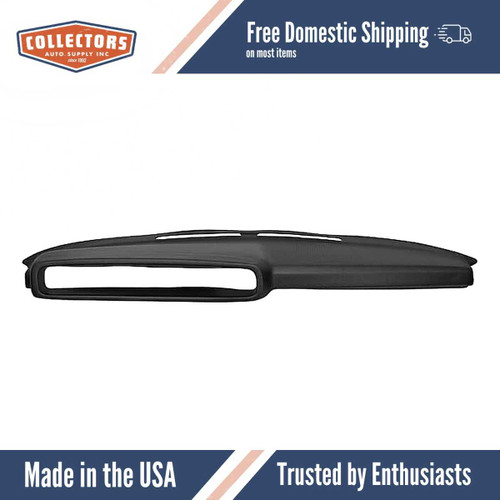 Dashboard Cap Cover Skin Overlay Black for 1968 Ford Galaxie
