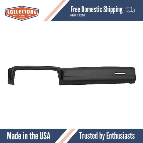 Dashboard Cap Cover Skin Overlay Black for 1970-1971 Ford Ranchero, Torino