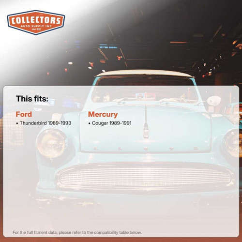 Dashboard Cap Cover Skin Overlay Black for 1989-1993 Ford/Mercury Multiple Models With Tissue Dispenser