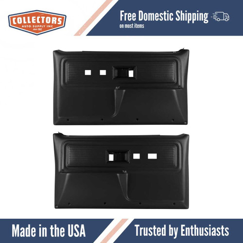 Door Panels Black for 1977-1980 Chevrolet C/K Pickup & SUV