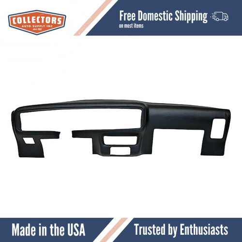 Dashboard Cap Cover Skin Overlay Black for 1970-1977 Pontiac Multiple Models
