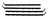 Window Sweeps Felt Kit for 1983-92 Ford Ranger Standard Cab Pickup - Left Right Black Weatherstrip Set