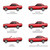 Window Sweeps Felt Kit for Chevrolet Impala 1971-73 2DR Coupe 8Pc Inner Outer