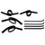 Window Sweeps Channel Kit for 1980-1997 Dodge B100, B200, B300, B150, B250, B350 - 8 Piece Set - US Made Quality Reproduction