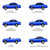 Hood Insulation Pad 1/2" Fiberglass for 1995-1998 Chevrolet Lumina Gray/Black