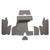 Trunk floor mat cover for 1955-1956 Mercury Custom Conv vehicles, 6-piece set, molded Burtex w/ boards, made in the USA.