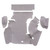 Trunk Mat for Classic Ford Thunderbird Convertible, Die Cut Fleece, Complete 4Pc Kit, US-made OEM Quality Carpet.