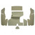 Trunk Mat for 1955-1956 Mercury Monterey Hardtop, Sedan Burtex with Boards 6Pc, interior carpet for classic car trunk.