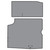 Trunk Mat for Classic Oldsmobile 442, Die Cut Vinyl, 2Pc Set, Interior Carpet for 1964-1967 Pontiac LeMans