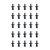 Push-In Clip Fastener for Nissan 240Z, 260Z, 280Z 1970-1978 25pc Black