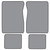 Floor Mats for 1987-1989 GMC R2500 Crew Cab (FM10F FM18R) Cutpile 4Pc