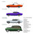 Authentic Felt Weatherstrip Kit 8Pcs for 1965-66 Cadillac Deville 2 Door Hardtop