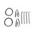Window Sweeps Felt Kit Black Front Left and Right 6pc. for Vintage Ford Trucks - Belt Line Weatherstrip Revamp Solution