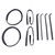 Window Sweeps Felt Kit for 1971-72 Ford F-Series Front Left & Right Hand 8pc. Weatherstrip Set - High Quality Reproduction