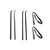 Window Sweeps Felt Kit for 1983-1992 Ford Ranger & Bronco II, Front Left/Right Hand, 6-Piece Set - Belt Line Weatherstrip