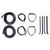 Door Seal Window Sweeps Channel Kit for 1973-1979 Ford F-Series & Bronco, Left and Right 10-Pcs Kit - High Quality Materials