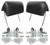 Headrests for 1966-1967 GM A Body Bucket, Black, w/ Mounting Kit