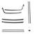Window Sweeps Felt Kit Belt Line Weatherstrip for 69-72 Pontiac GTO Hardtop 2DR - Left & Right 8 pcs - US Manufactured