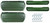 Armrest Kit for 1968-70 Buick Chevrolet Oldsmobile Pontiac A-Body Front Dk Green