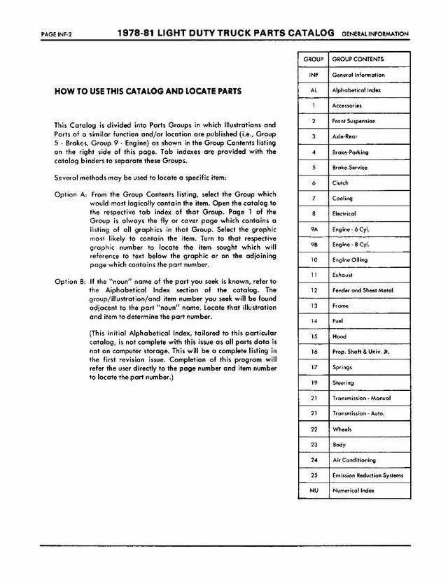 1978 1981 Dodge & Plymouth Truck & Van Parts Catalog DPRC11778PB