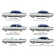 Carpet for 1948 Streamliner Torpedo Sedan 2DR Nylon Cut Pile Molded Bench