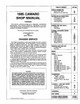 Service Manual for 1985 Chevy Camaro