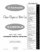 Parts Catalog for 1956-1958 Lincoln