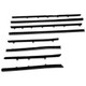 Door Window Belt Weatherstrip for 1964-1964 Pontiac Tempest 8 Piece EPDM Rubber