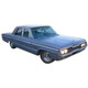 Headliner for 1966 Dodge Polara Hardtop 4-Door Vinyl Front Rear 2 pieces
