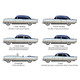 Headliner for 1964 Buick Skylark 2 Door Hardtop Perated Vinyl with Sails