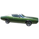 Headliner for 1971 Dodge Charger Hardtop 2-Door Vinyl Front Rear 2 pieces