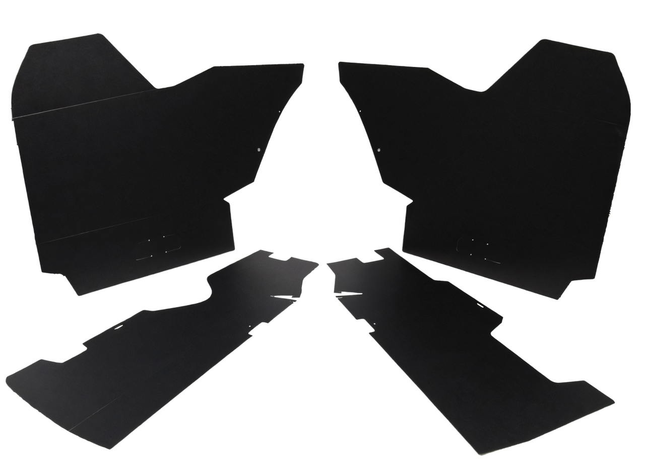Trunk Side Panel Board for 1971-1972 Buick Riviera 2-Door Rear Black 4 pieces