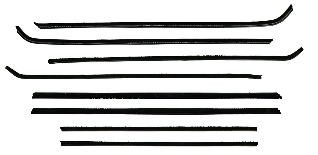 Window Sweeps Felt Kit Belt Line Weatherstrip for 1965 Plymouth Belvedere Sedan - Authentic 8 Piece Set - Made in USA