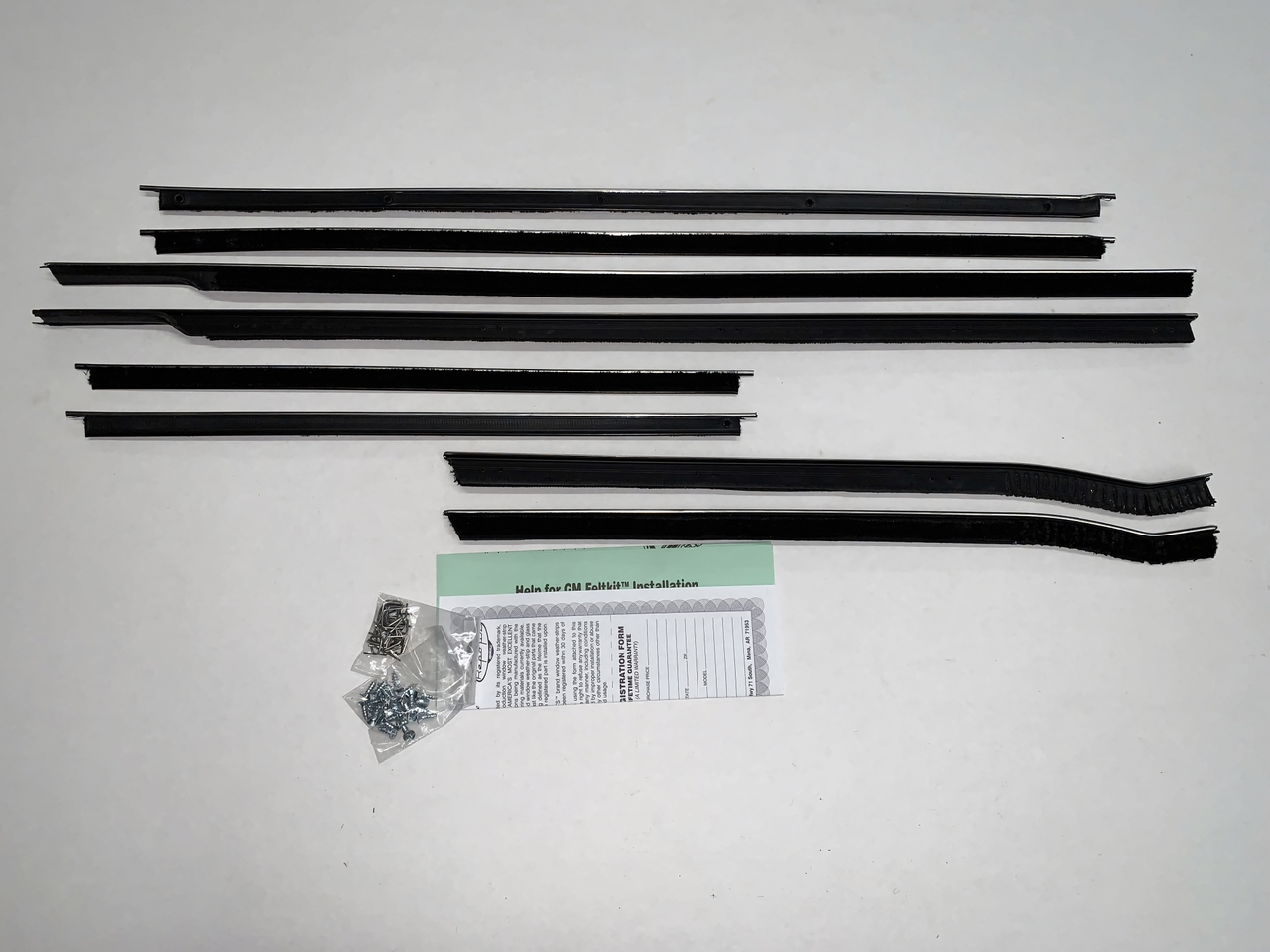 Window Sweeps Felt Kit for Classic Pontiac Bonneville Convertible - 8 Piece OEM Weatherstrip Set from Collectors Auto Supply Window Sweeps Felt Kit for Classic Pontiac Bonneville Convertible - 8 Piece OEM Weatherstrip Set from Collectors Auto Supply